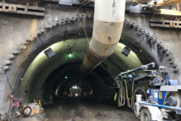 Crews work on constructing a tunnel in Silver Spring that will eventually carry the Purple Line. (Courtesy Purple Line Transit Partners)