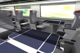An illustration of the new first-class section. (Courtesy Amtrak)