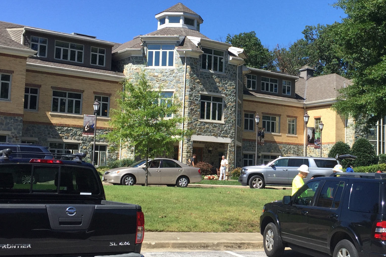 The Heights School in Potomac, Maryland, is seen in this Aug. 23, 2018 photo. Montgomery County police are investigating after a worker was killed in an construction accident. (WTOP/Kristi King)