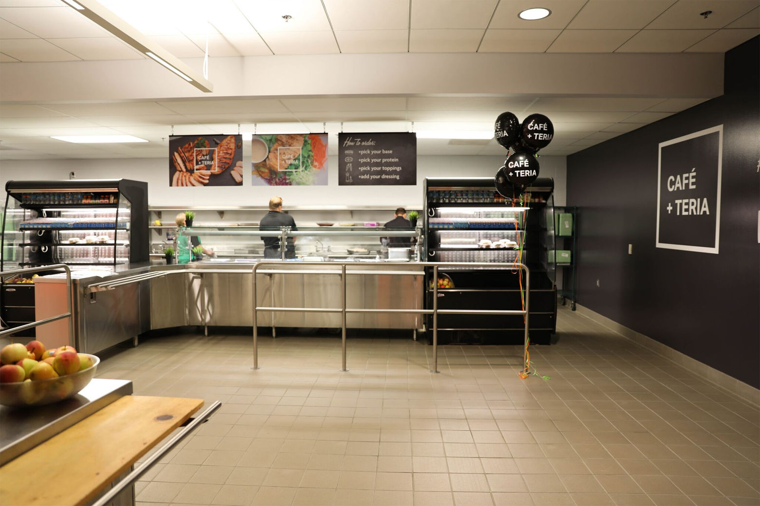 The Cafe + Teria line at Washington-Lee High School, one of three Northern Virginia high schools to pilot the new food option. (Courtesy Cuisine Solutions)