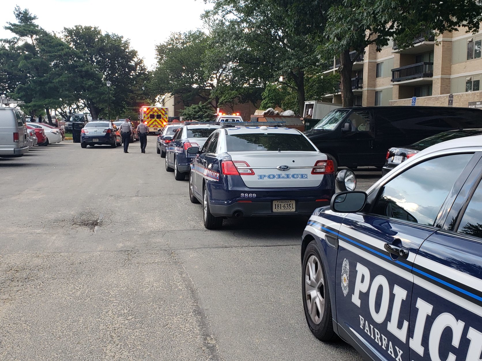 Fairfax County police said a child fell from a window in the 5600 block of Seminary Road. (Courtesy Mark Wilkins) 