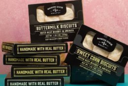 Its handmade biscuits sold at retail stores and online include buttermilk, cheddar, sweet corn and sweet potato. (Courtesy Mason City Biscuit Co.)