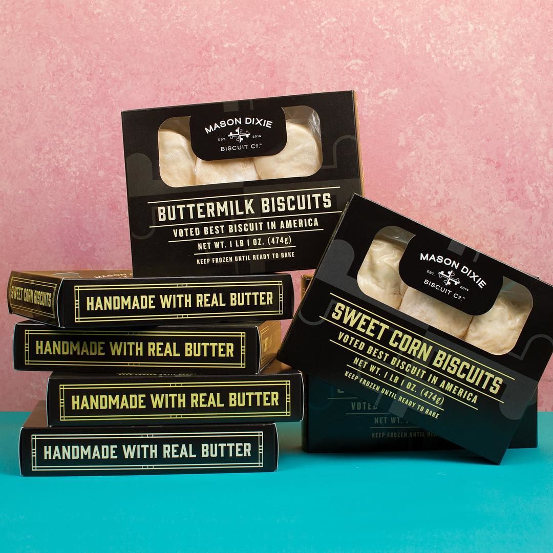 Its handmade biscuits sold at retail stores and online include buttermilk, cheddar, sweet corn and sweet potato. (Courtesy Mason City Biscuit Co.)