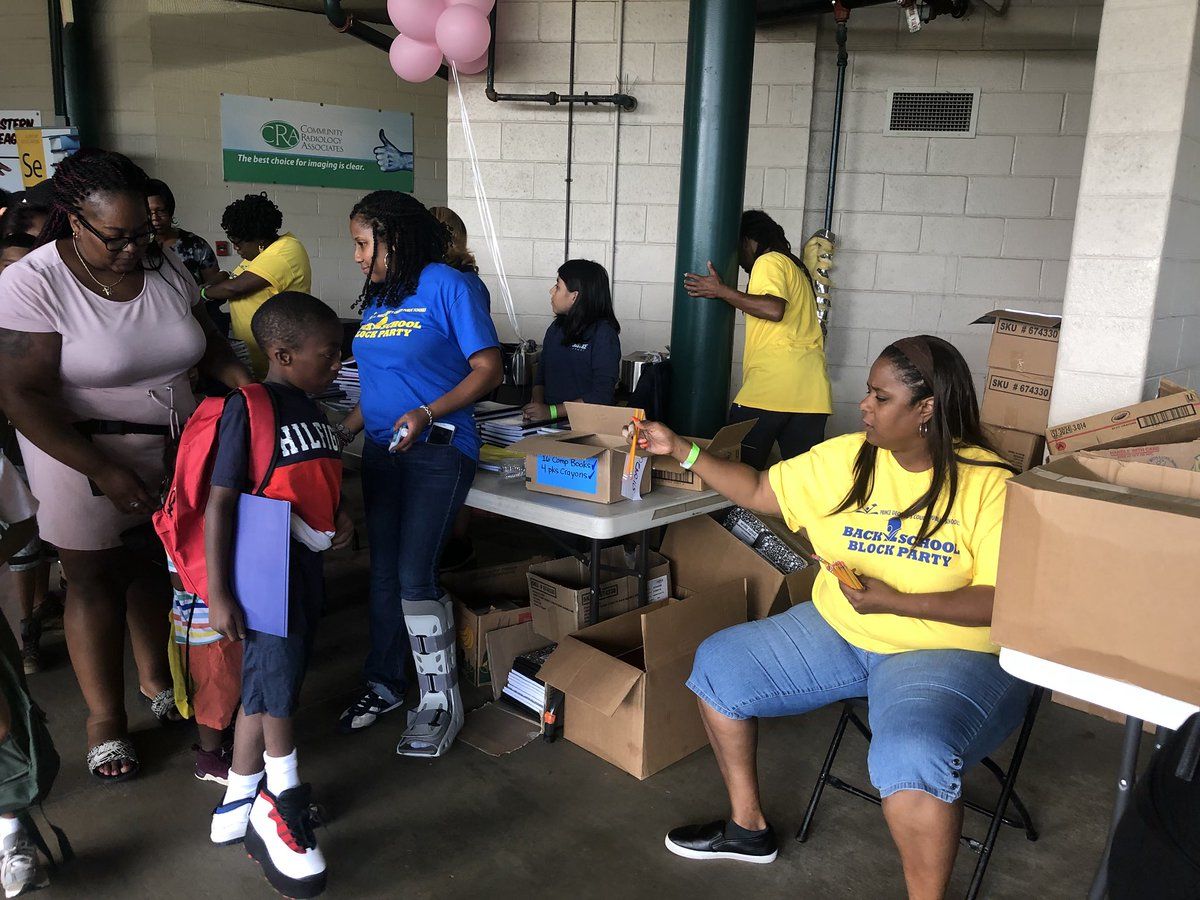 The goal for the backpack giveaway was 15,000 backpacks, and the county reached the number, along with hundreds of supplies. (WTOP/Melissa Howell)