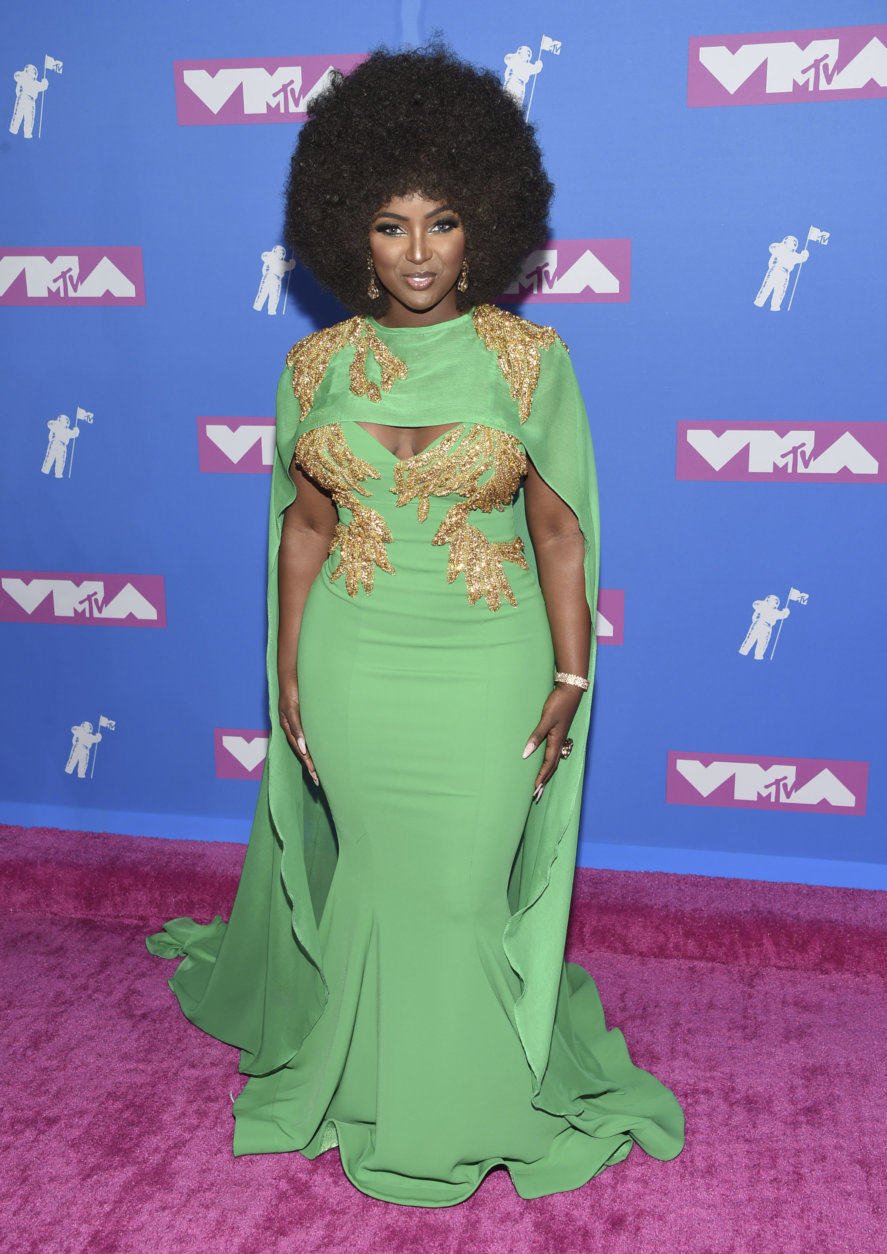 Amara La Negra arrives at the MTV Video Music Awards at Radio City Music Hall on Monday, Aug. 20, 2018, in New York. (Photo by Evan Agostini/Invision/AP)