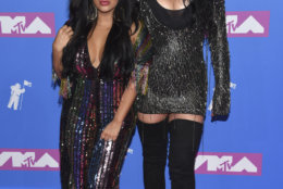 Nicole Polizzi, left, and Jennifer Lynn "JWOWW" Farley arrive at the MTV Video Music Awards at Radio City Music Hall on Monday, Aug. 20, 2018, in New York. (Photo by Evan Agostini/Invision/AP)