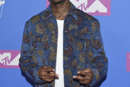 21 Savage arrives at the MTV Video Music Awards at Radio City Music Hall on Monday, Aug. 20, 2018, in New York. (Photo by Evan Agostini/Invision/AP)