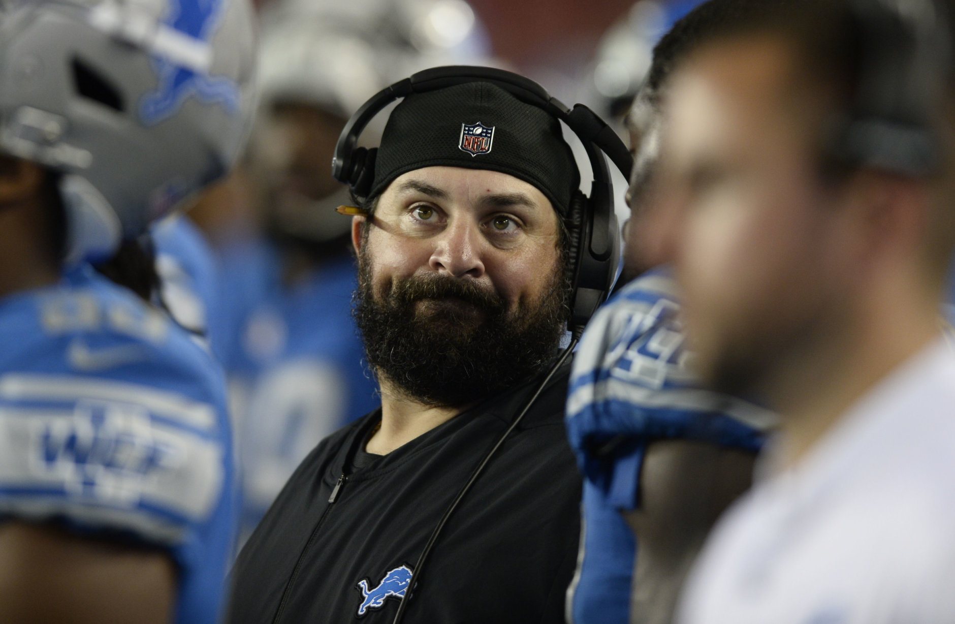 Detroit Lions head coach Matt Patricia during the second half of an NFL preseason football game against the Tampa Bay Buccaneers Friday, Aug. 24, 2018, in Tampa, Fla. (AP Photo/Jason Behnken)