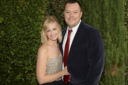 Beth Behrs, left and Michael Gladis seen at The Rape Foundation Annual Brunch on Sunday, Oct. 4, 2015, in Beverly Hills, Calif. (Photo by Phil McCarten/Invision/AP)