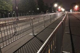 Early morning on Friday, barricades were already set up for blocks ahead of John McCain's memorial event. (WTOP/Nick Iannelli)