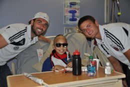 Soccer-loving Mathias Giordano, center, died after a 2-year battle with bone cancer at age 13. The foundation created in his honor spreads awareness and provides D.C. United tickets to families dealing with childhood cancer.(Courtesy Roya Giordano )