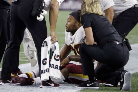 Redskins rookie RB Guice to miss season with torn ACL
