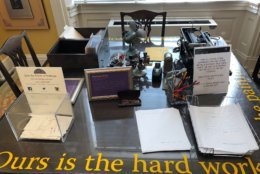 Visitors can leave letters for the suffragists on the very desk where the women did most of their work at the headquarters of the National Women’s Party.