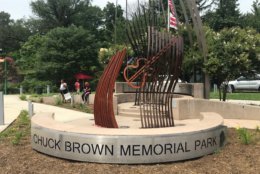 The District saluted one of its most beloved musicians at the park and on the day that bears his name: Chuck Brown Day at Chuck Brown Memorial Park in Northeast D.C. (WTOP/Dick Uliano)