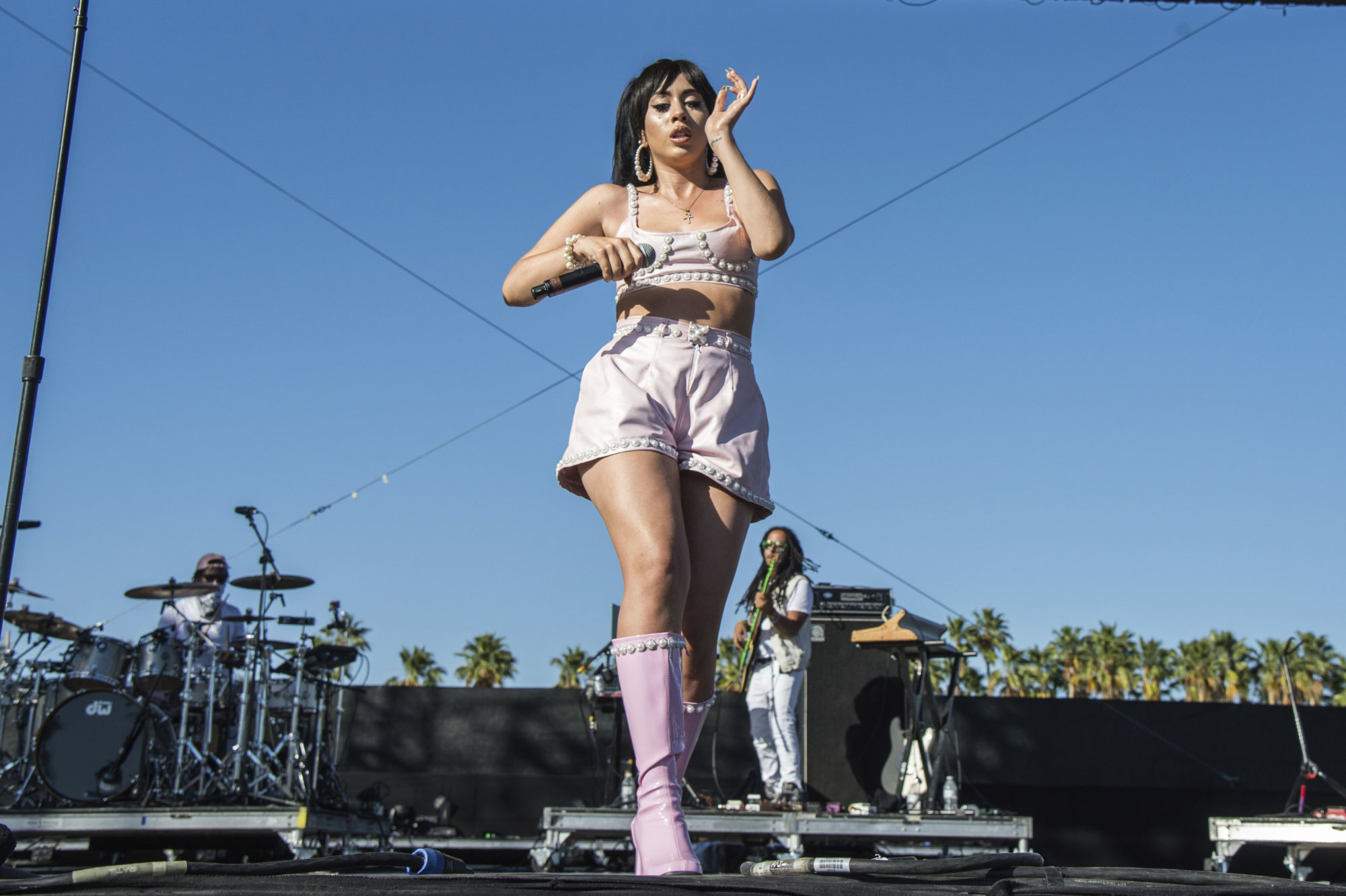 Kali Uchis performs at the Coachella Music &amp; Arts Festival at the Empire Polo Club on Friday, April 20, 2018, in Indio, Calif. (Photo by Amy Harris/Invision/AP)