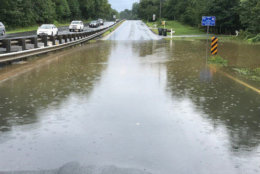 Northbound Lee Highway is closed at Clifton Road in Fairfax County, Virginia, on Tuesday, Aug. 21. (Courtesy of Fairfax County Police Department)