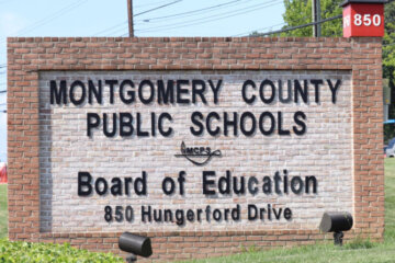 A Montgomery County Public Schools sign