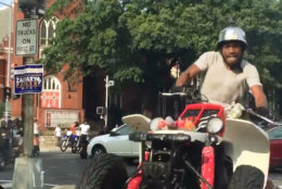 FILE - Swarms of people riding all-terrain vehicles and dirt bikes were spotted across D.C. Sunday, August 19, 2018.  (Courtesy Matt Bonness)