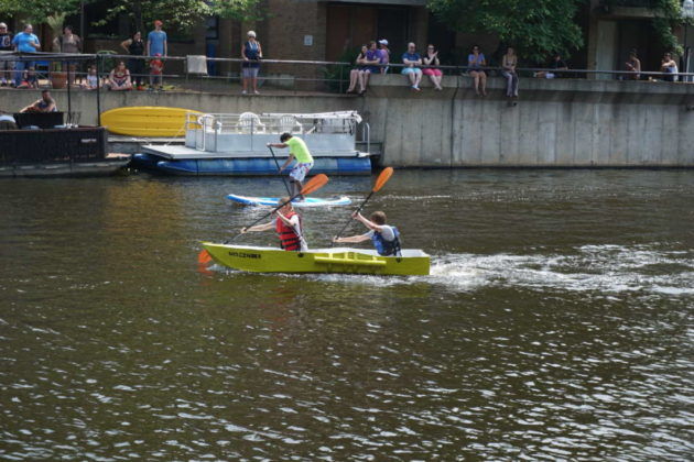 More than 400 people took part in voting for the best cardboard boat before the race even began, Alexandra Campbell, the executive director of the Reston Historic Trust & Museum said. 