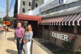 Tastee Diner owner Gene Wilkes and manager Beth Cox are worried about business at their decades-old eatery. (WTOP/Dick Uliano)