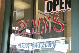 Plum's Hair Gallery in Gaithersburg, Maryland, is seen in this WTOP photo. Politics is always a hot topic in the barbershop. (WTOP/Kate Ryan)
