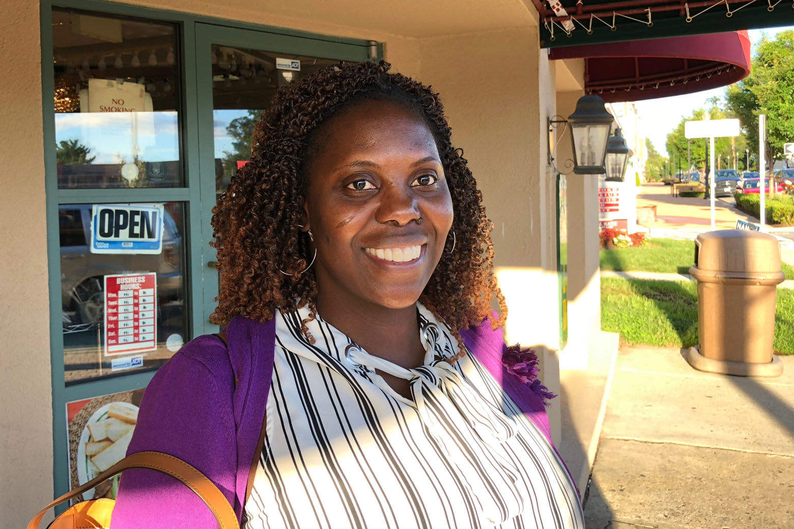 Amoye Taylor of Montgomery Village says school safety is a priority for her. Taylor says she’s not sure who will get her vote. Like many of the Marylanders WTOP spoke to, she insists she considers positions over party when deciding who should get her vote. (WTOP/Kate Ryan)