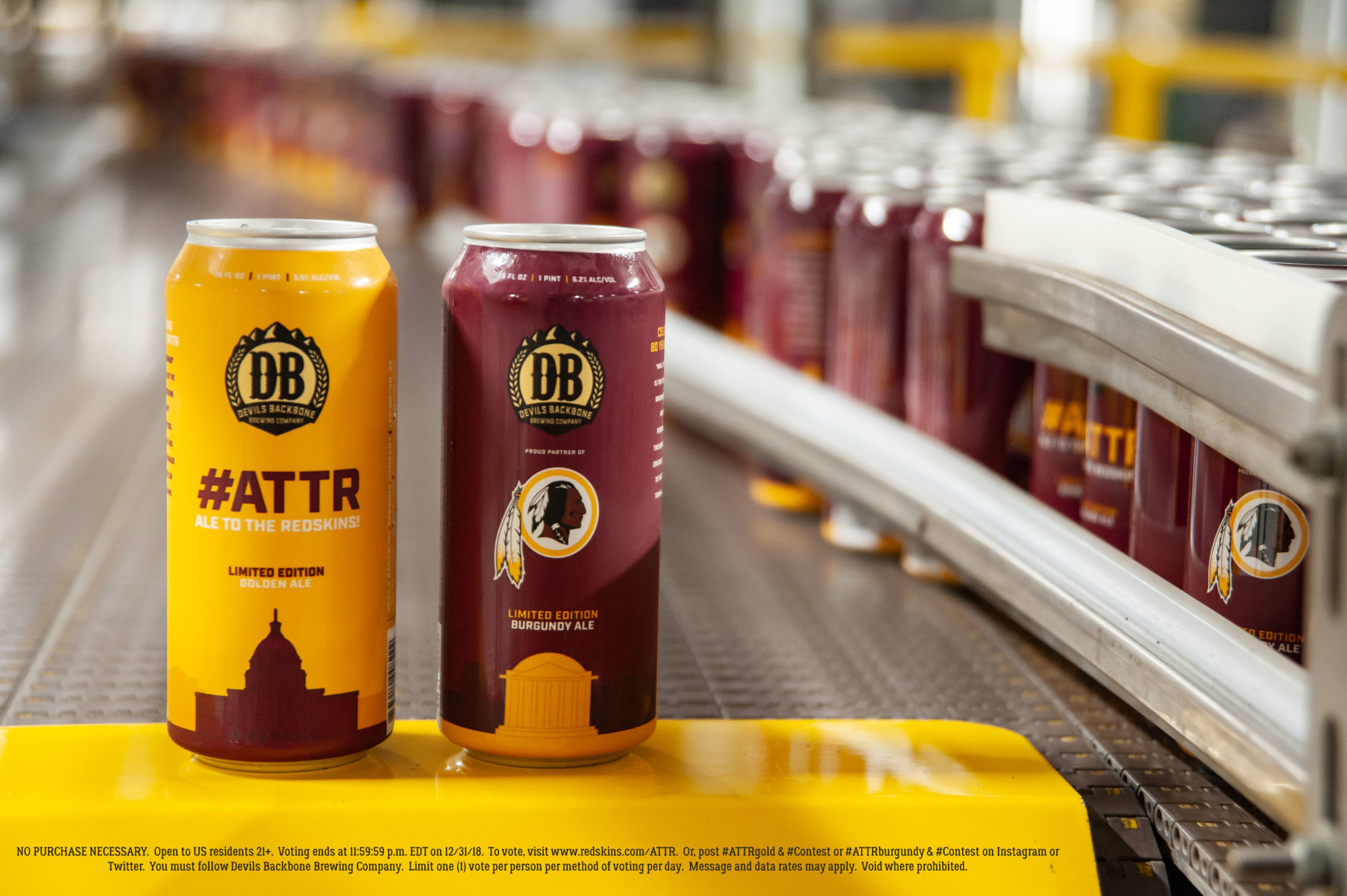 Devils Backbone has brewed up two new beers for the Washington Redskins that will be sold at FedExField this season. (Courtesy Devils Backbone)