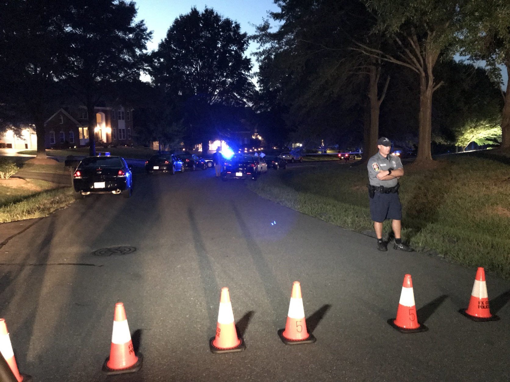 Three people were found dead in a Fairfax County home, police said Wednesday night. (WTOP/Michelle Basch)
