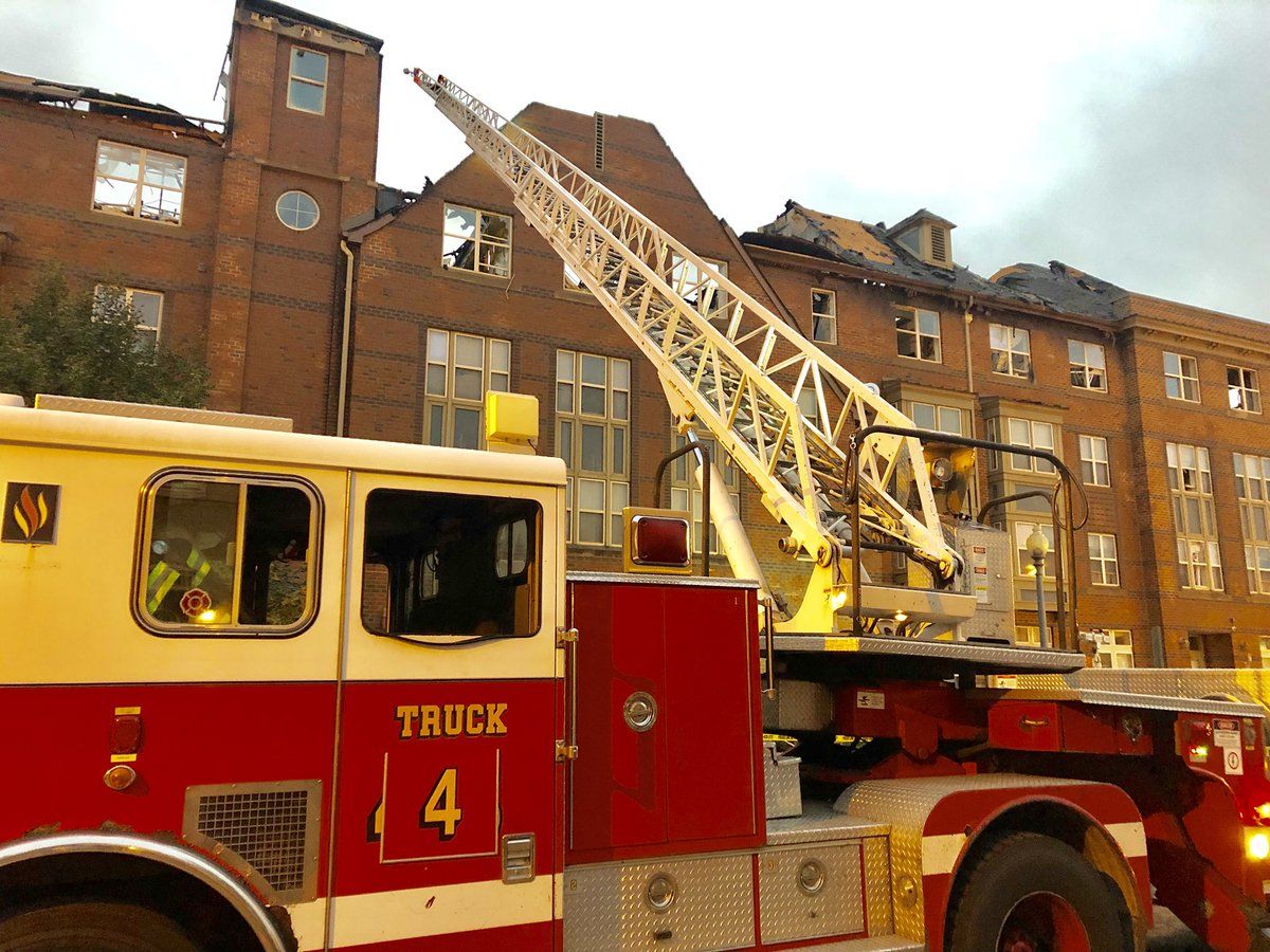 Firefighters were still at the scene Thursday morning. (WTOP/Nick Iannelli) 