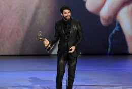 LOS ANGELES, CA - SEPTEMBER 17:  Darren Criss accepts the Outstanding Lead Actor in a Limited Series or Movie award for 'The Assassination of Gianni Versace: American Crime Story' onstage during the 70th Emmy Awards at Microsoft Theater on September 17, 2018 in Los Angeles, California.  (Photo by Kevin Winter/Getty Images)