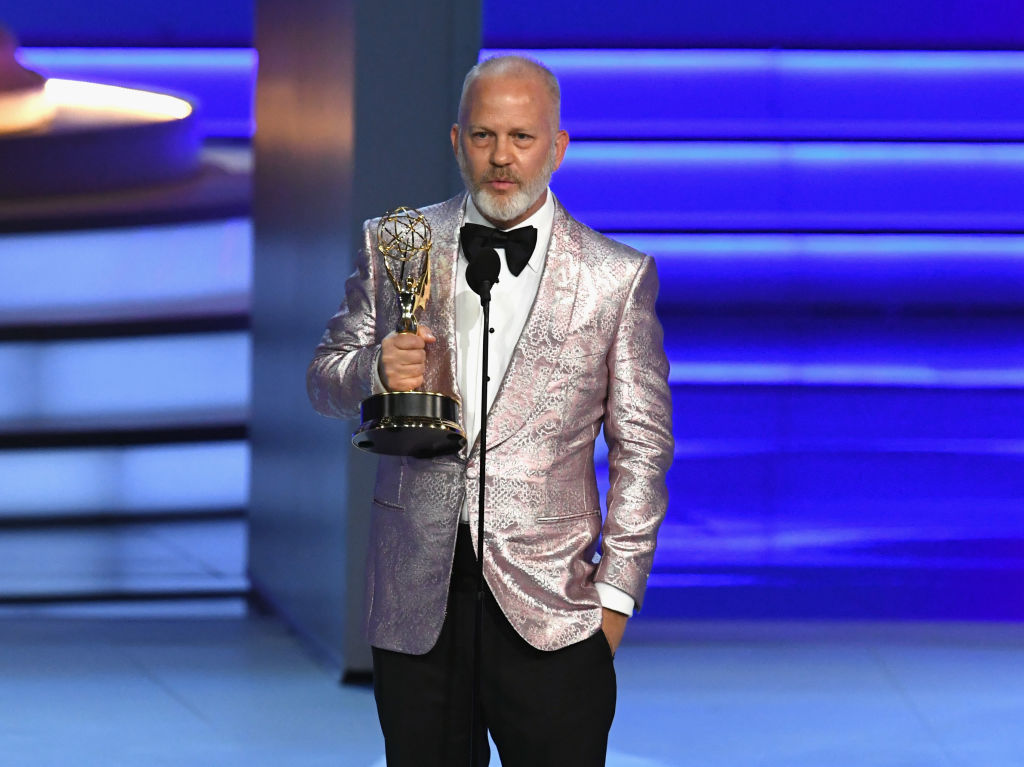 LOS ANGELES, CA - SEPTEMBER 17: Ryan Murphy accepts the Outstanding Directing for a Limited Series, Movie, or Dramatic Special award for 'The Assassination of Gianni Versace: American Crime Story' onstage during the 70th Emmy Awards at Microsoft Theater on September 17, 2018 in Los Angeles, California. (Photo by Kevin Winter/Getty Images)