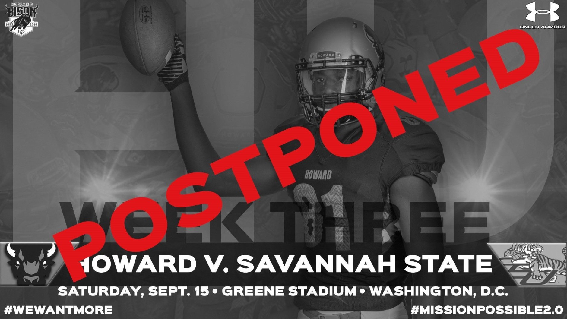 College football

Howard vs. Savannah State

Postponed -- no makeup date announced

(Courtesy Howard Athletics)