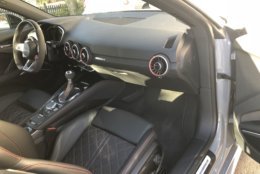The diamond stitching in the Audi TT RS contributes a luxurious look to the seats. (WTOP/Mike Parris)