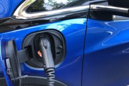 Charging times with normal household power could take up to 20 hours so choosing the $750 DC fast- charging port allows you to use a fast-charging station giving you 90 miles range in just 30 minutes. (WTOP/Mike Parris)