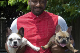 Here's the Wizards' John Wall with some furry friends. (Courtesy Humane Rescue Alliance)