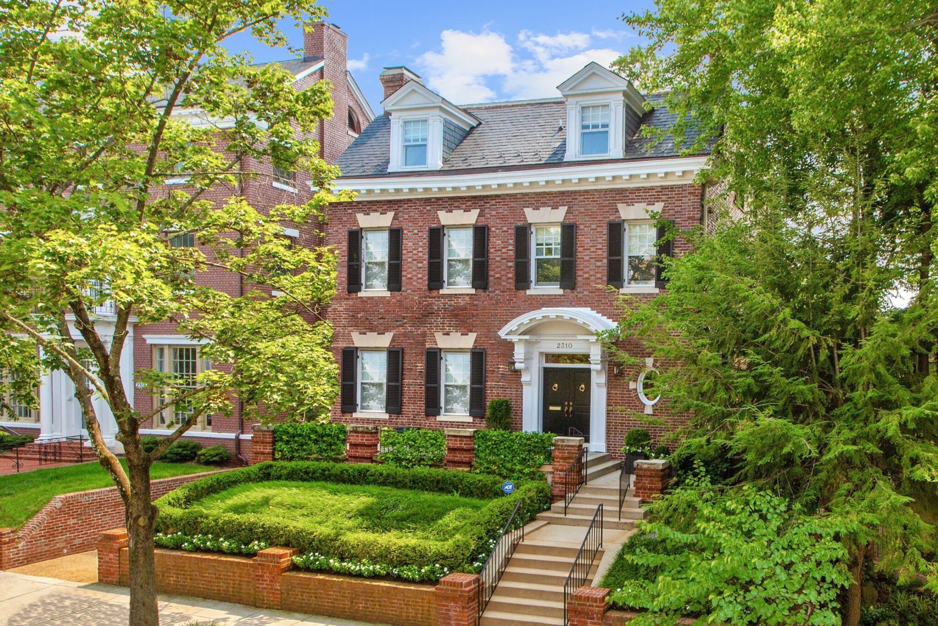 This renovated home in Kalorama is on the market for $5,295,000 and comes with high-profile neighbors and a ritzy interior design. (Courtesy of Home Visit)