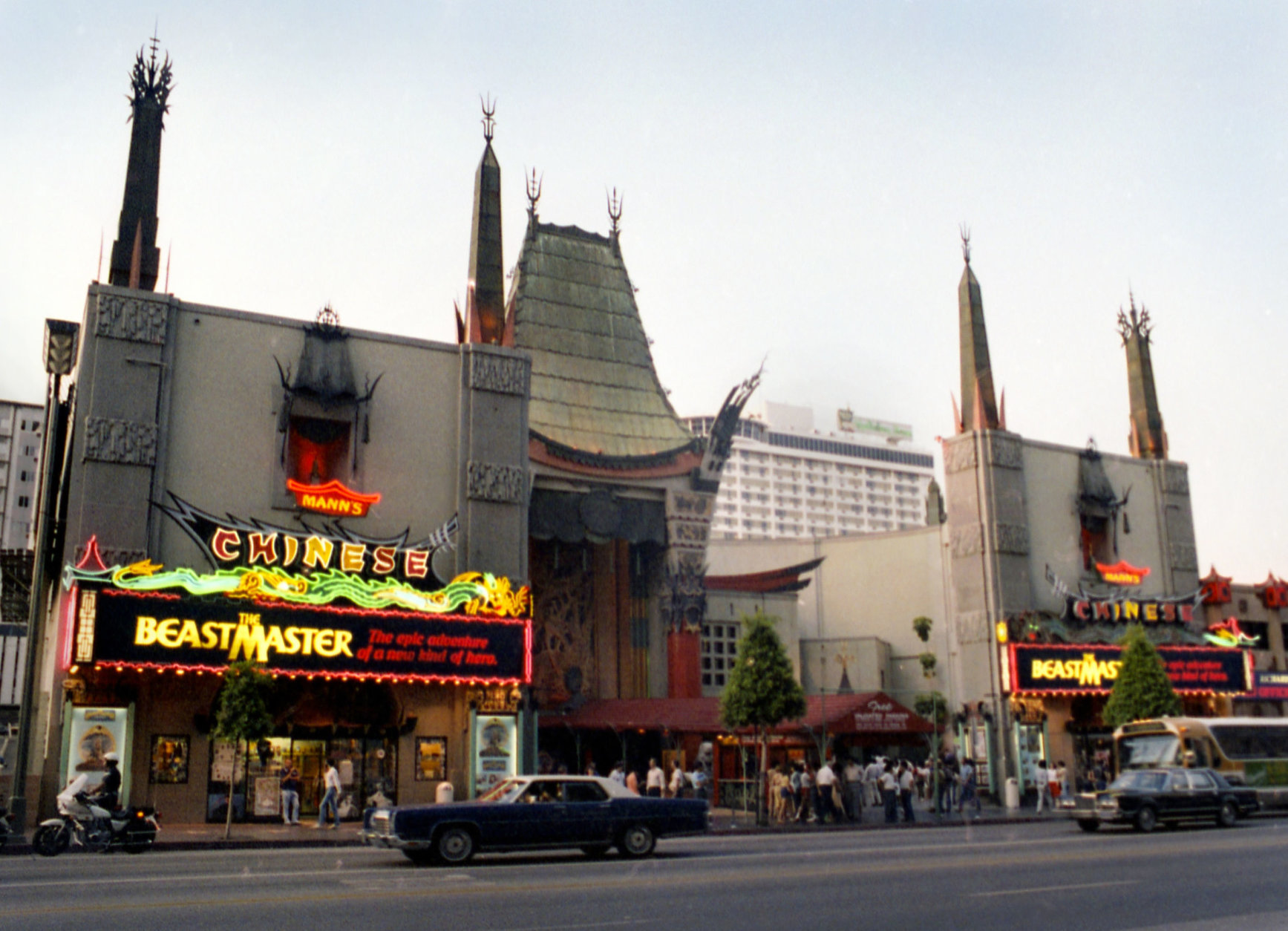 Coscarelli's "Beastmaster" on the marquee at the Chinese Theatre on Hollywood Boulevard. (Courtesy Silver Sphere Productions)
