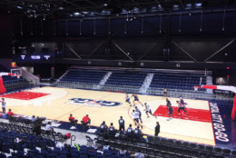 The tryout provided a sneak preview of the new home for both the Go-Go and the Mystics. (WTOP/Noah Frank)