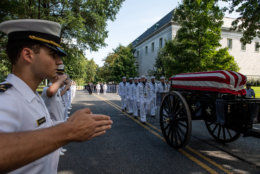 Arizona Sen. John McCain was buried at the U.S. Naval Academy Cemetery on Sunday, Sept. 2, 2018. (Courtesy U.S. Naval Academy Public Affairs)