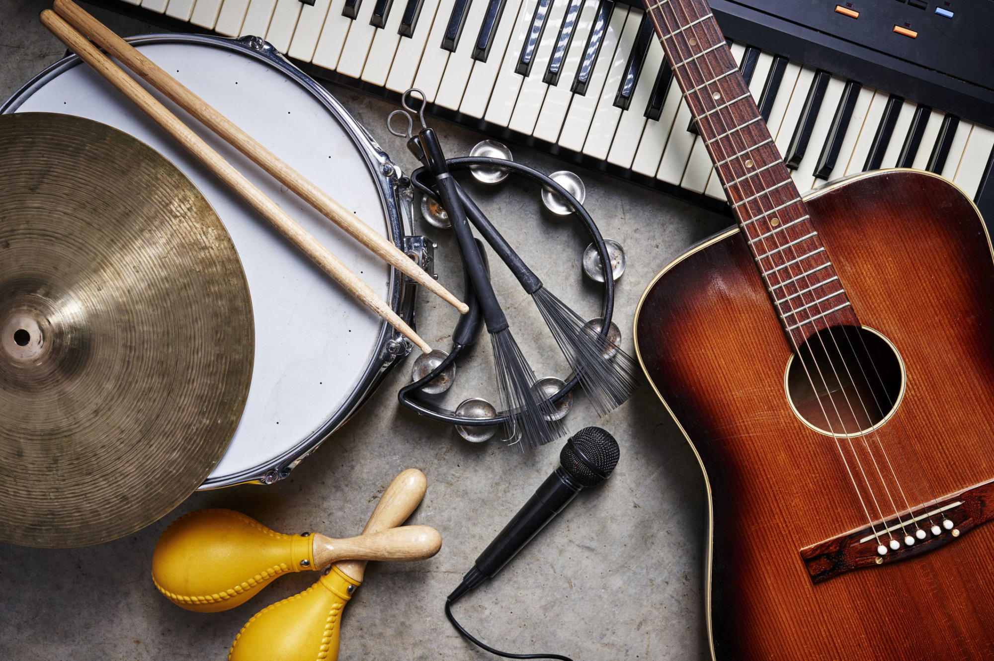 Musical instruments available for checkout at Montgomery Co. library