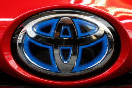 The Toyota Camry from 2017 is NO. 5 most stolen vehicles over all. FILE- This Feb. 15, 2018, file photo shows the Toyota logo on the trunk of a 2018 Toyota Prius on display at the Pittsburgh Auto Show. Toyota Motor Corp. is reporting its quarterly profit rose 21 percent as cost cuts and booming sales in some markets offset the damage from higher U.S. incentives.  Toyota, which makes the Camry sedan, Prius hybrid and Lexus luxury models, reported Wednesday, May 9, 2018,  January-March profit of 480.8 billion yen ($4.4 billion), up from 398 billion yen the same quarter the previous year. (AP Photo/Gene J. Puskar, File)