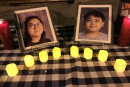 Ten-year-old Andy and 11-year-old Mina Kim are the youngest of four family members who died as a result of what police said was a murder-suicide at their home in the Colesville area. (WTOP/Michelle Basch)