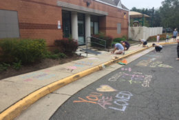 Swastikas were found spray-painted on the Jewish Community Center of Northern Virginia in Fairfax over the weekend. Since then, community members and neighboring churches have stopped by to show their support. (Courtesy Jewish Community Center of Northern Virginia)