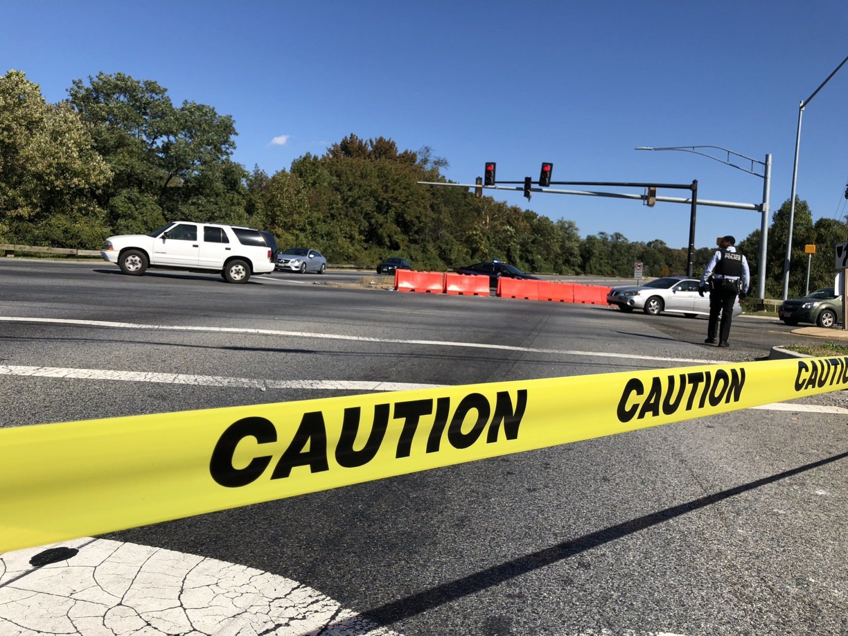 One person was critically injured in a shooting Oct. 23 along Suitland Parkway. (WTOP/Kristi King)