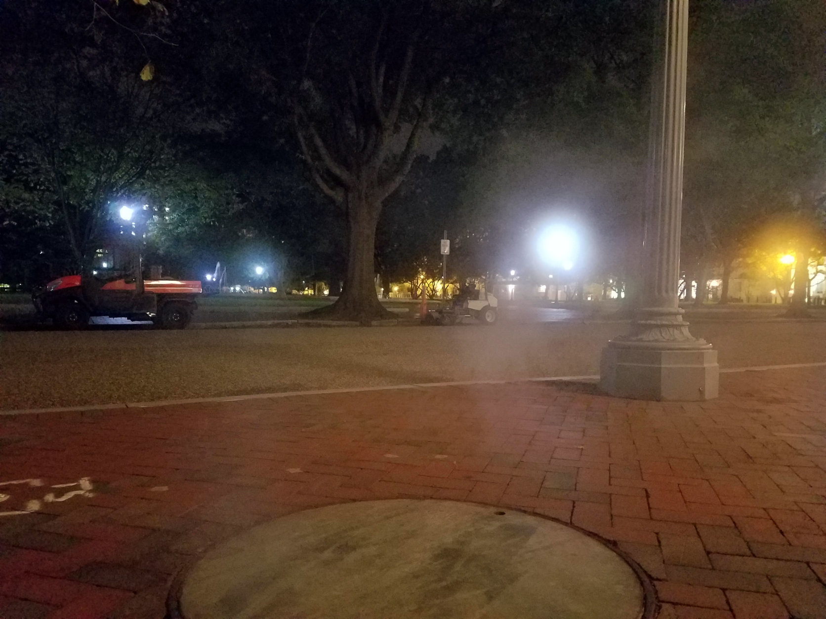 While no ghosts were seen around Lafayette Square, the rats sure did make themselves known. (WTOP/Will Vitka)