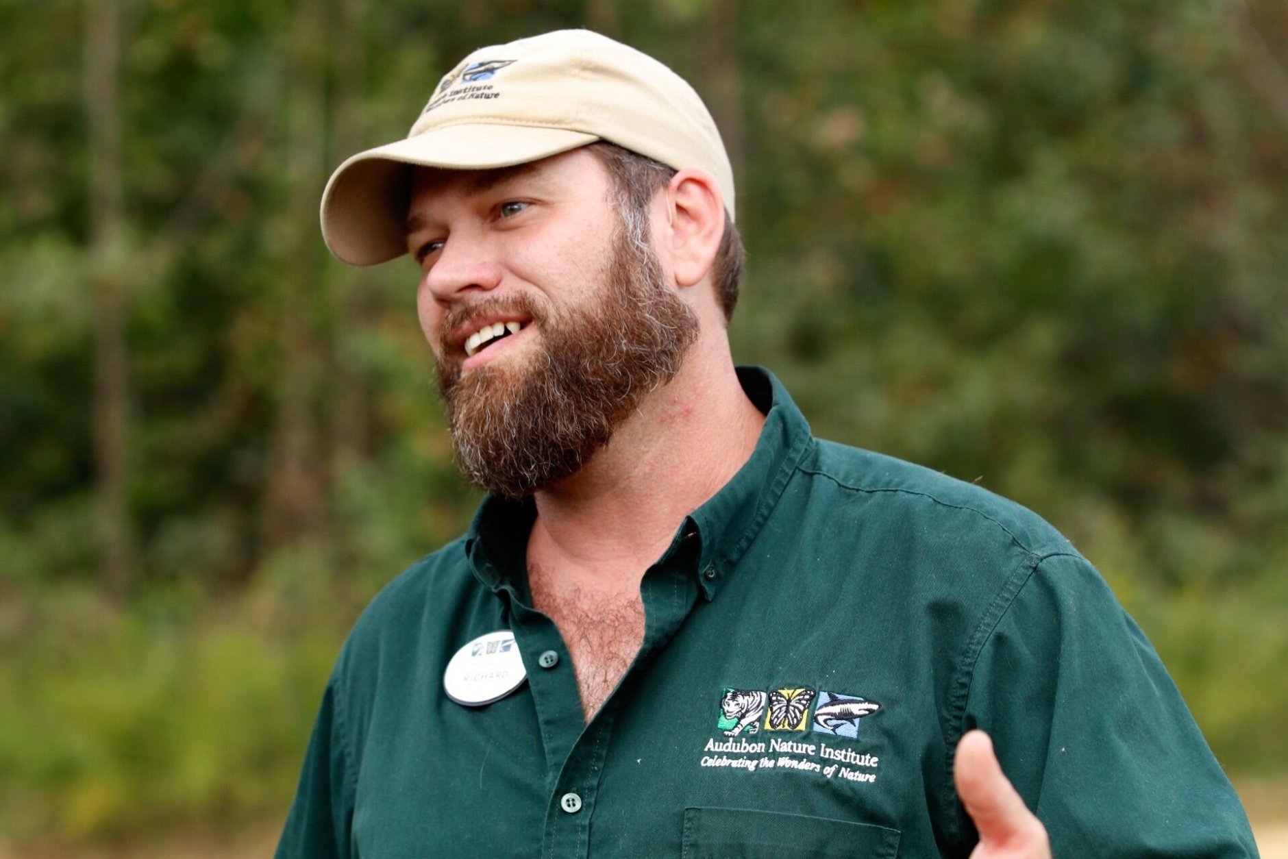 Richard Dunn, Assistant Curator at the Audubon Nature Institute Species Survival Center in New Orleans, Louisiana. The Institute will be among the recipients of some of Patuxent’s whooping cranes. (WTOP/Kate Ryan)