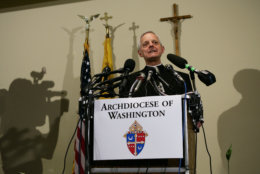 Pittsburgh Bishop Donald Wuerl, named by Pope Benedict XVI to become the next archbishop of Washington, speaks at an introductory press conference at the Archdiocese of Washington, Tuesday, May 16, 2006. Wuerl, 65, will succeed Cardinal Theodore McCarrick, Washington's archbishop since 2001, who has resigned at age 75 in keeping with church law.  (AP Photo/J. Scott Applewhite)