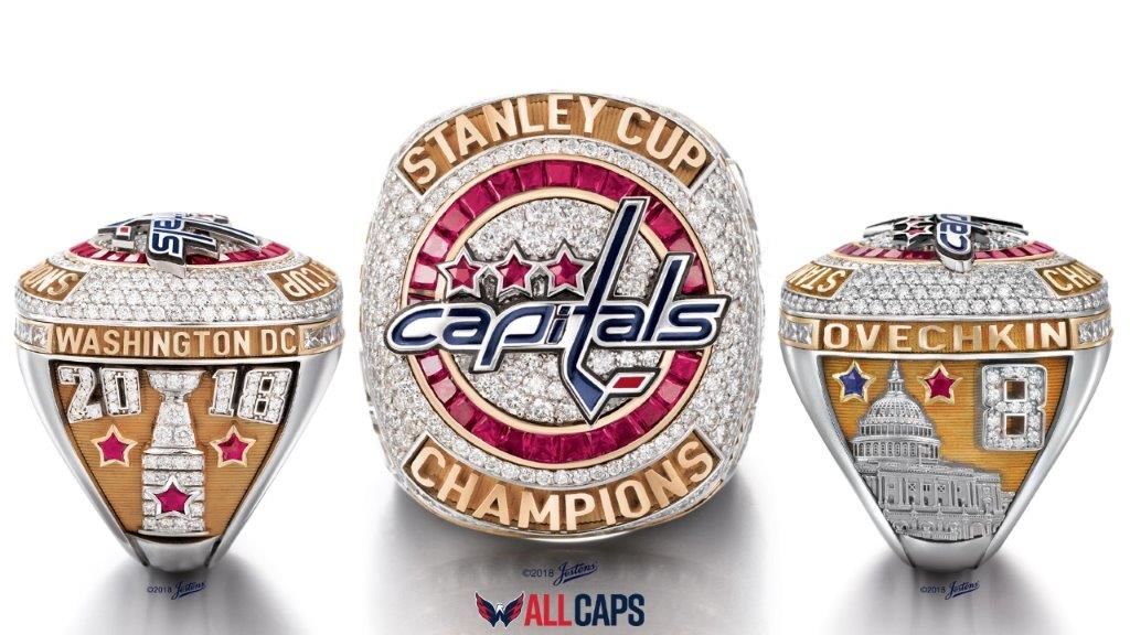 Jostens unveiled the NHL's 2018 Stanley Cup Championship ring Monday. (Courtesy Washington Capitals / Jostens)