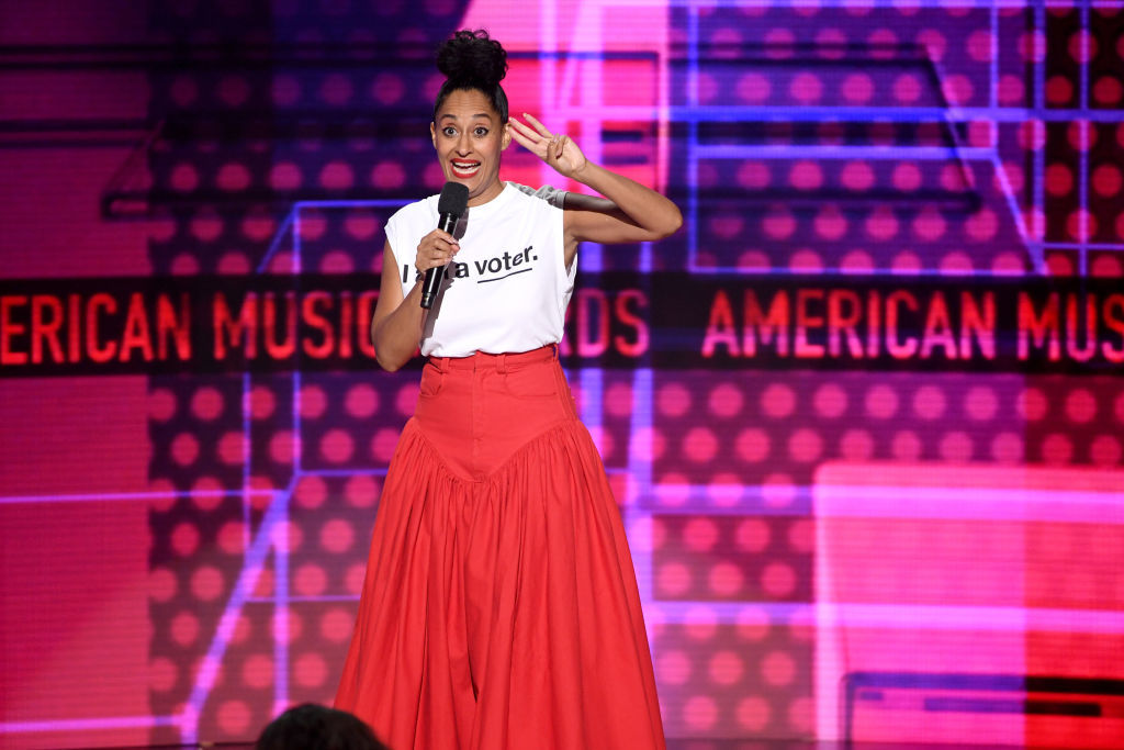 LOS ANGELES, CA - OCTOBER 09:  Tracee Ellis Ross speaks onstage during the 2018 American Music Awards at Microsoft Theater on October 9, 2018 in Los Angeles, California.  (Photo by Kevin Winter/Getty Images For dcp)