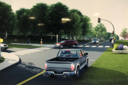 This is a simulated view of the traffic light option. (WTOP/Dick Uliano)